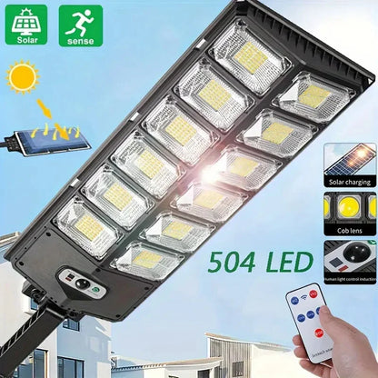 504LED Ultra-Bright Remote & Senor Solar Light