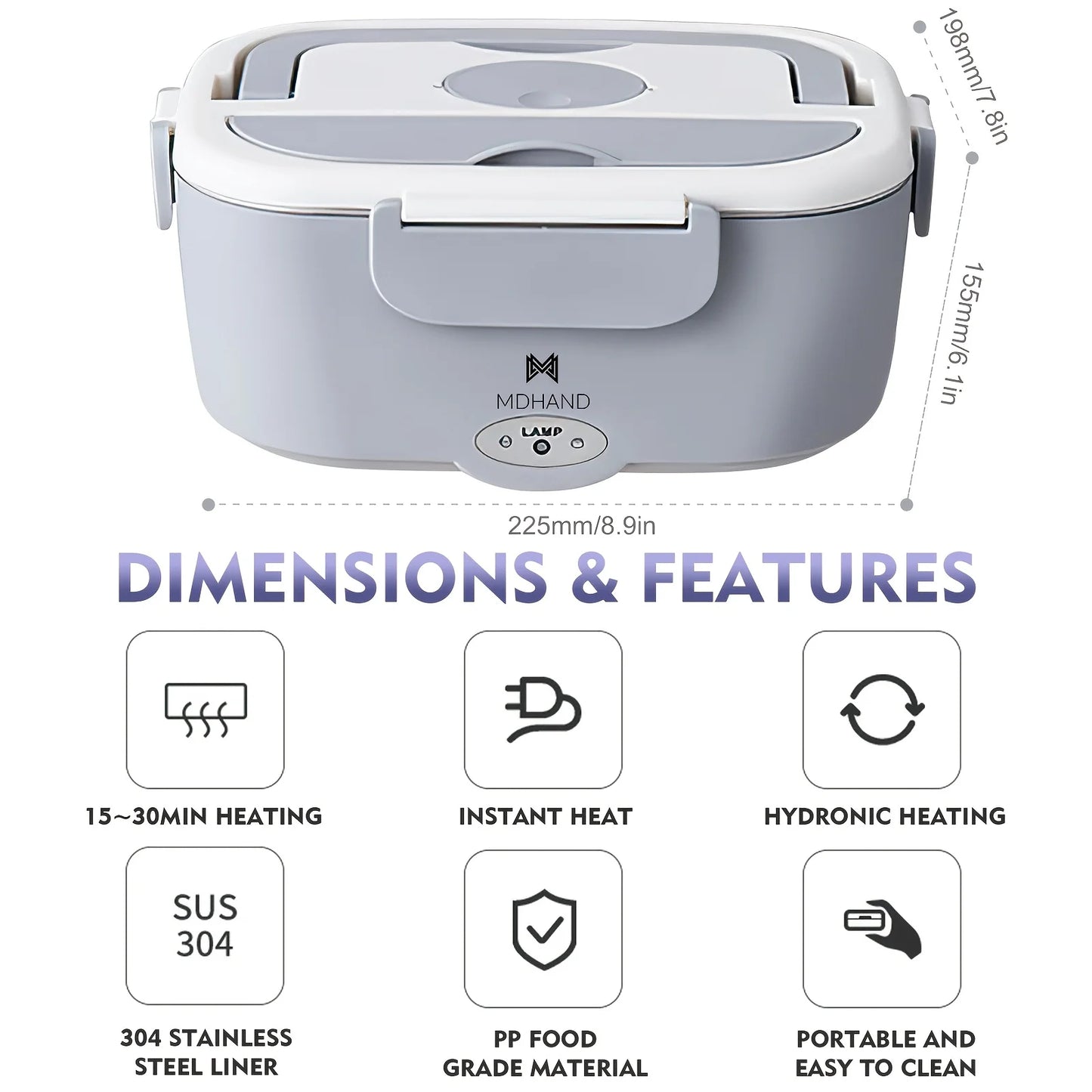 3 In1 Electric Lunch Box Food