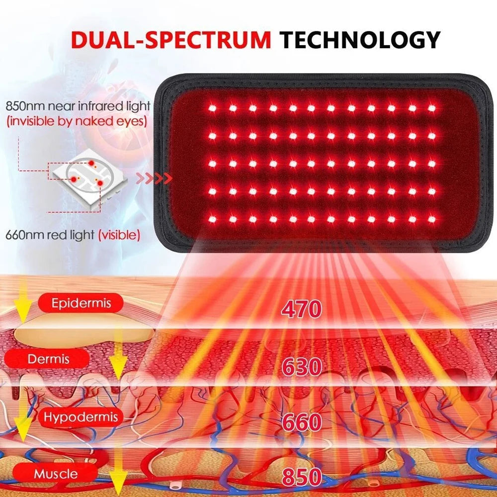 Infrared Red Light Pain Relief Therapy Waist Wrap