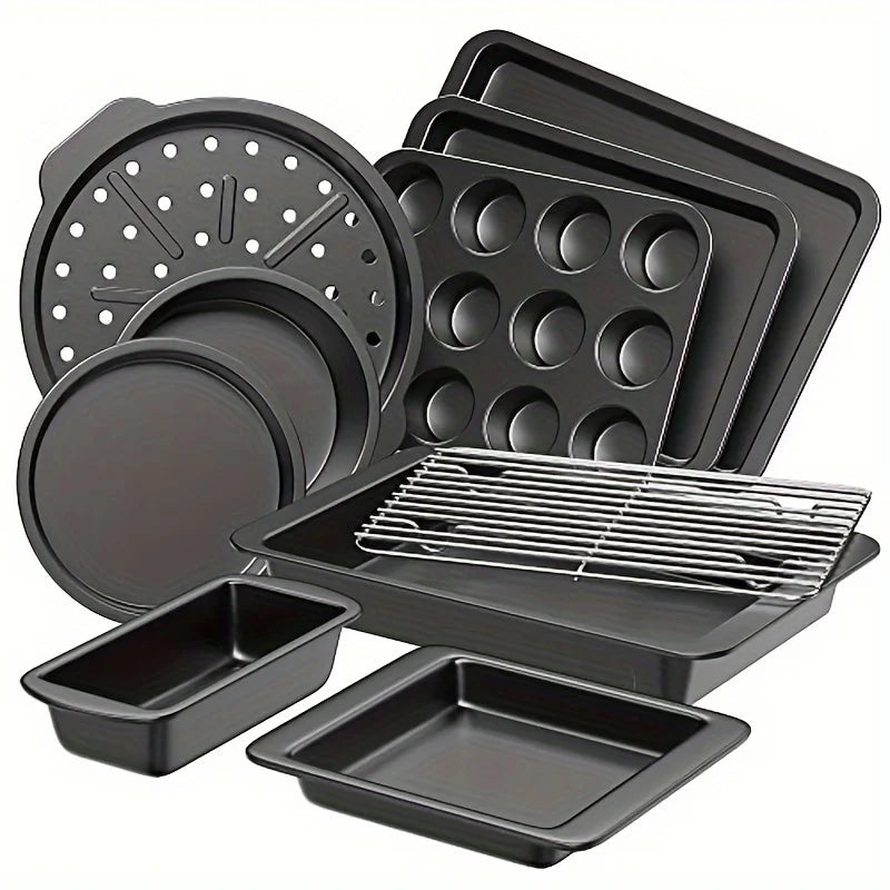 Set of 10 Non-Stick Baking Pans
