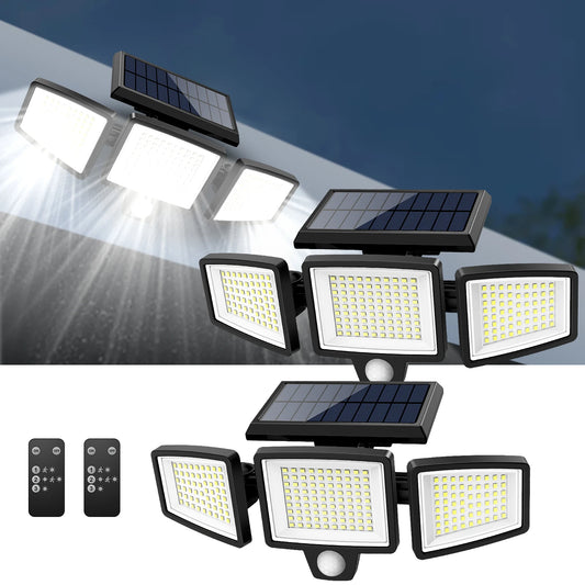 Motion Sensor 3-Head 200+ LED Outdoor Security Light