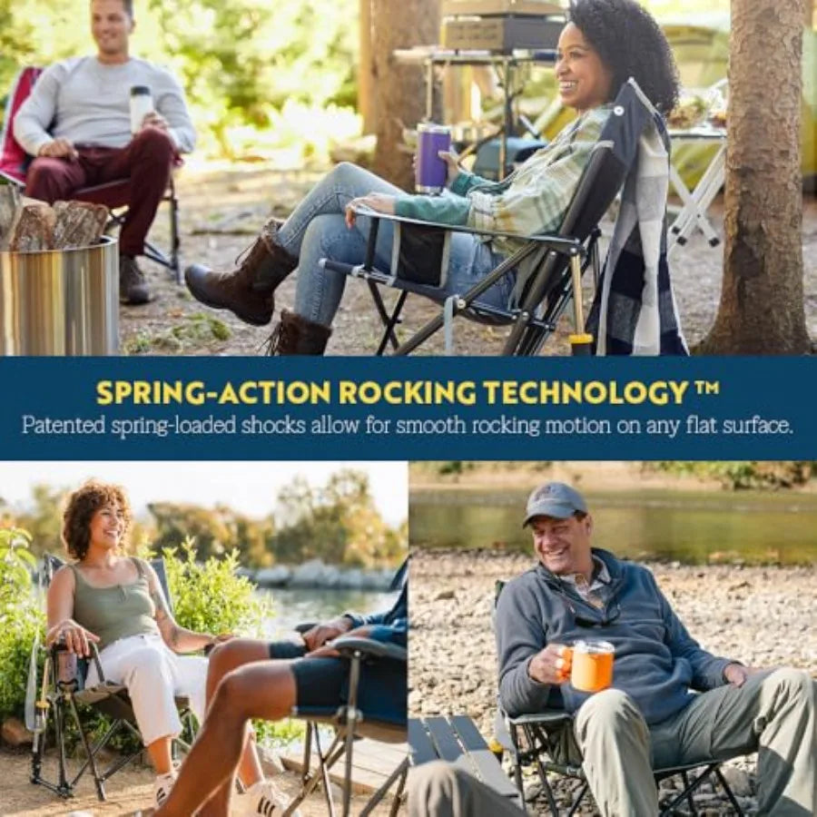 Folding Kickback Rocking Chair