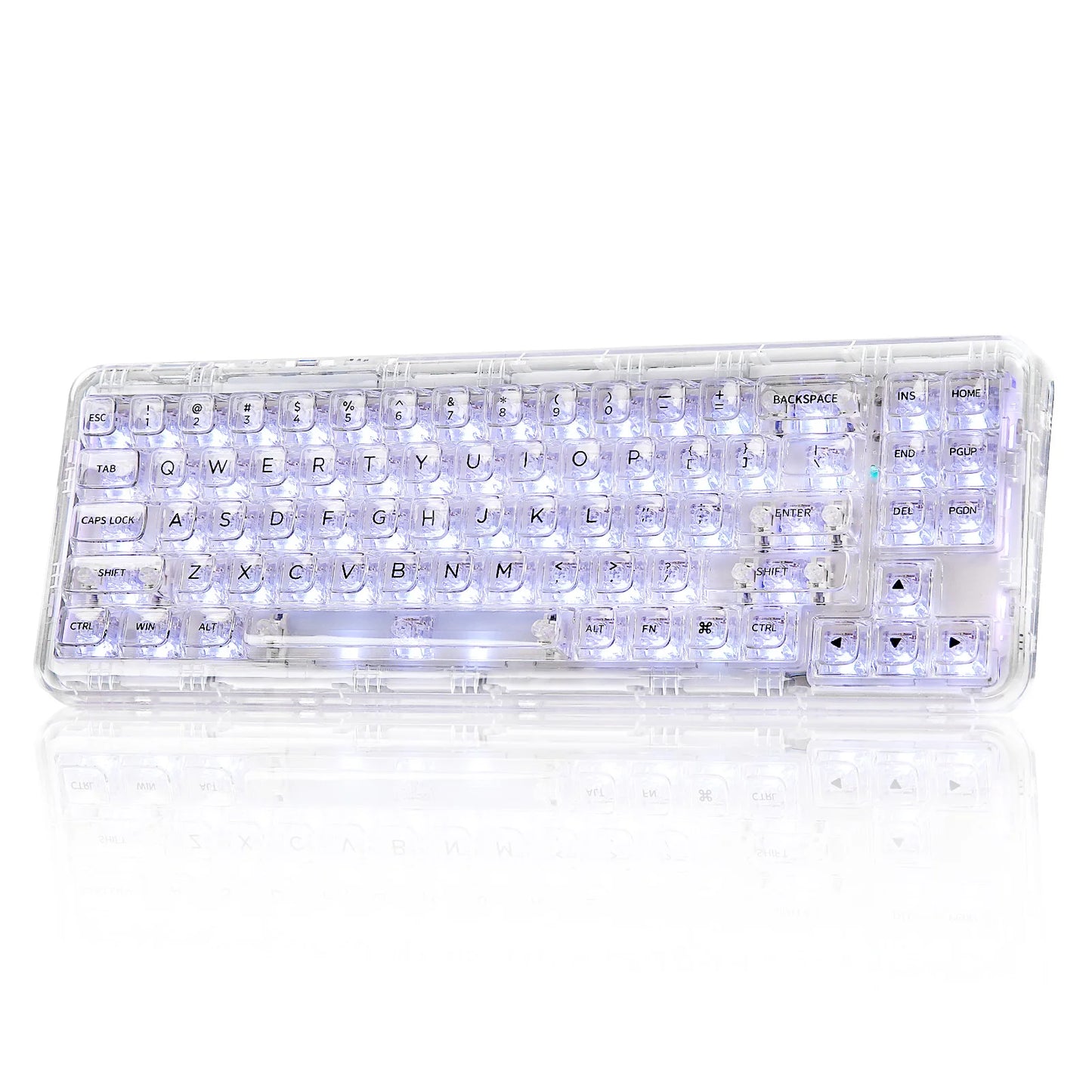 Transparent Gaming Keyboard with Clear Keycaps