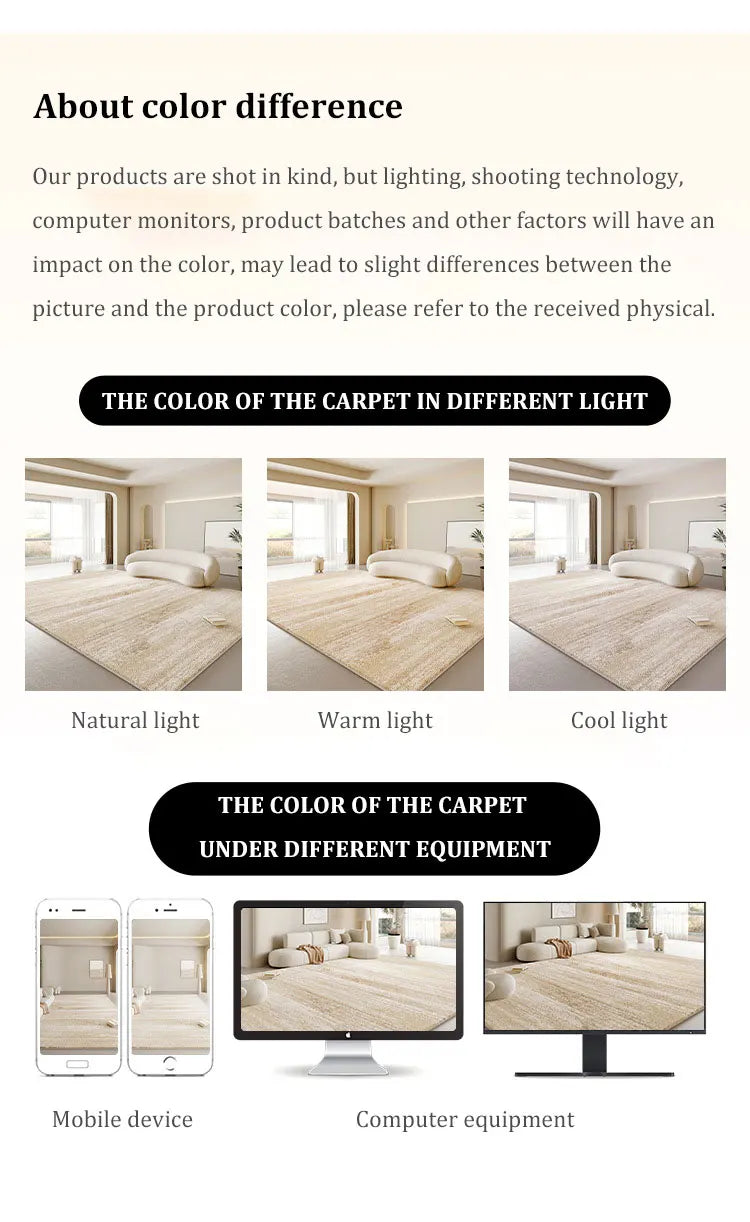VIKAMA Bohemian Crystal Velvet Anti-Slip Rug