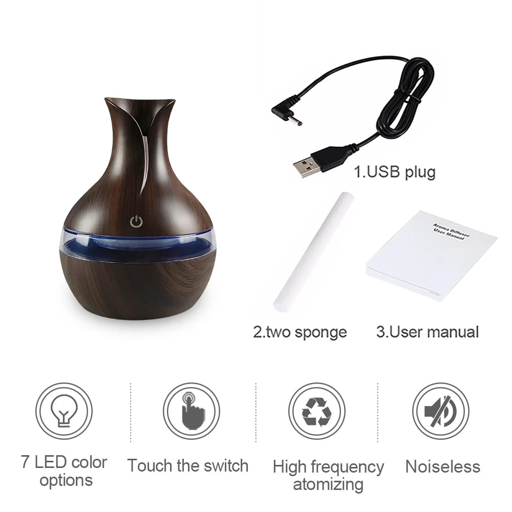 300ml 7-Colors LED Aromatherapy Diffuser/Humidifier