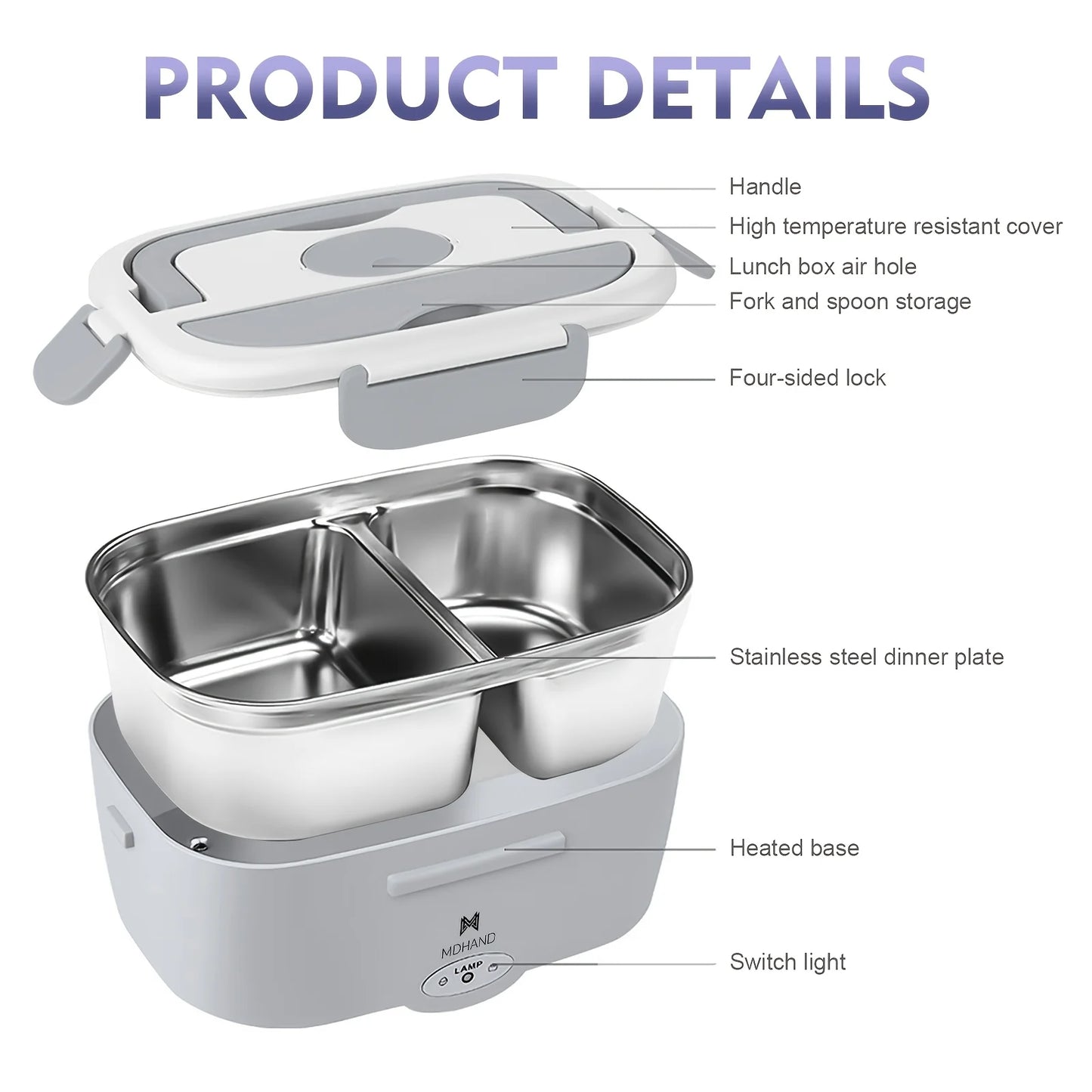3 In1 Electric Lunch Box Food