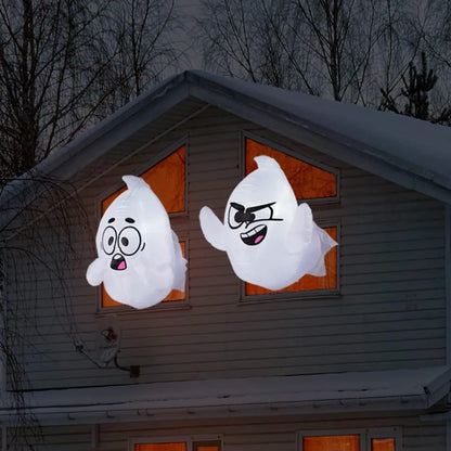 2 Pack Halloween Inflatable Window Ghost