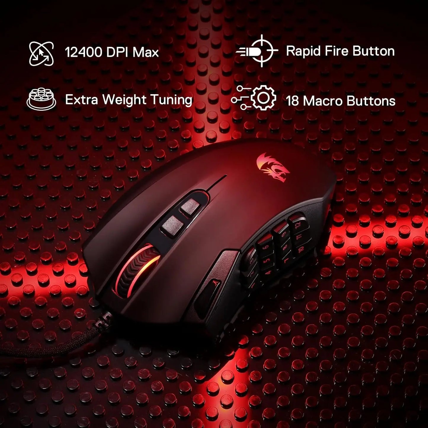 Redragon M921 MMO Wired Mouse