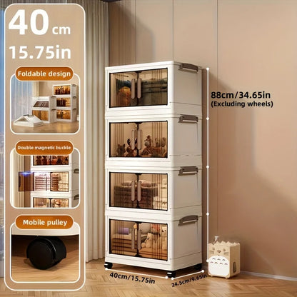 4/5-Tier Heavy-Duty Folding Storage Cabinet