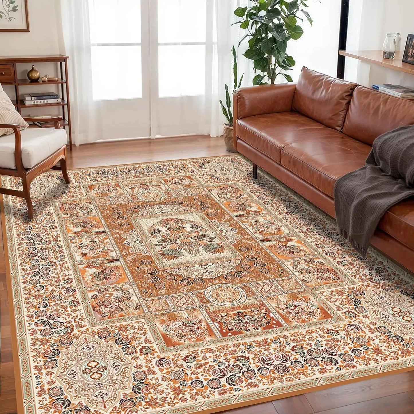 VIKAMA Bohemian Crystal Velvet Anti-Slip Rug