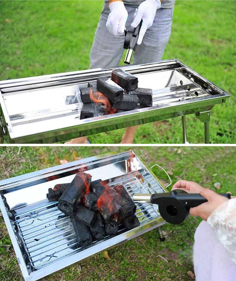 Portable BBQ/ Fire Starter Hand Cranked Fan