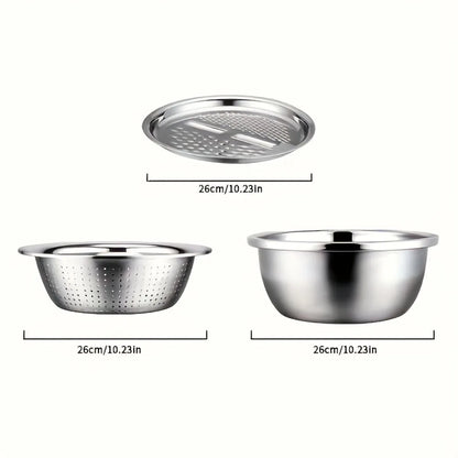 3-Piece Stainless Steel Mixing Bowl