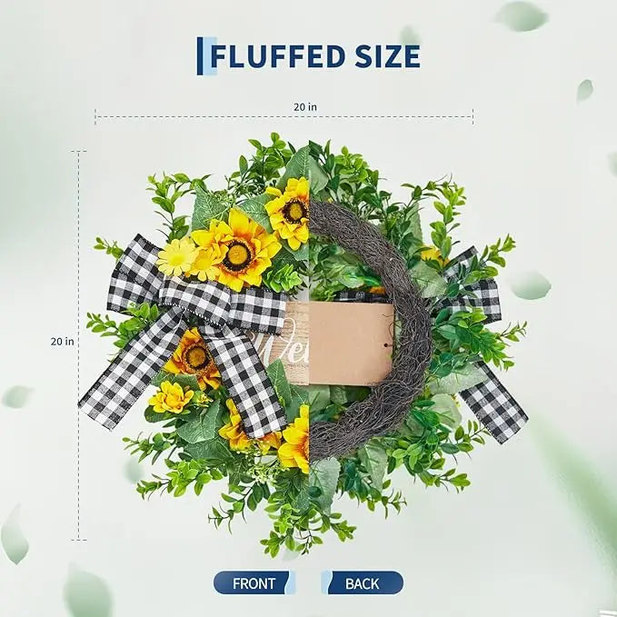 20" Sunflowers Wreath