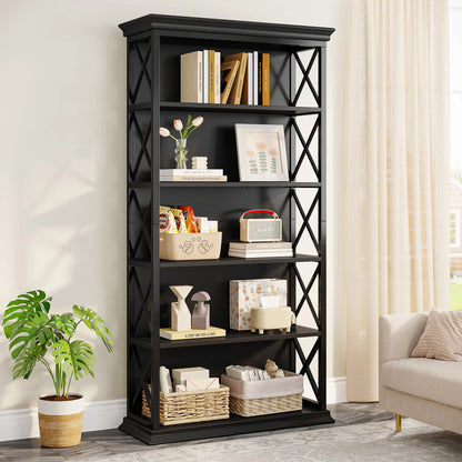 71 in 6-Tier Industrial Bookcase
