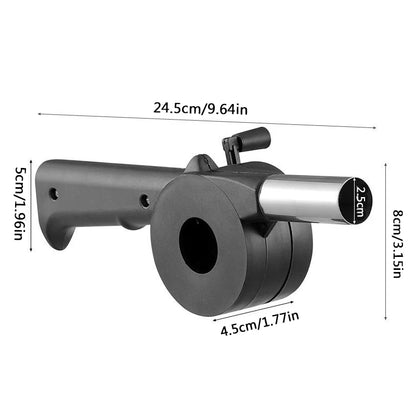 Portable BBQ/ Fire Starter Hand Cranked Fan