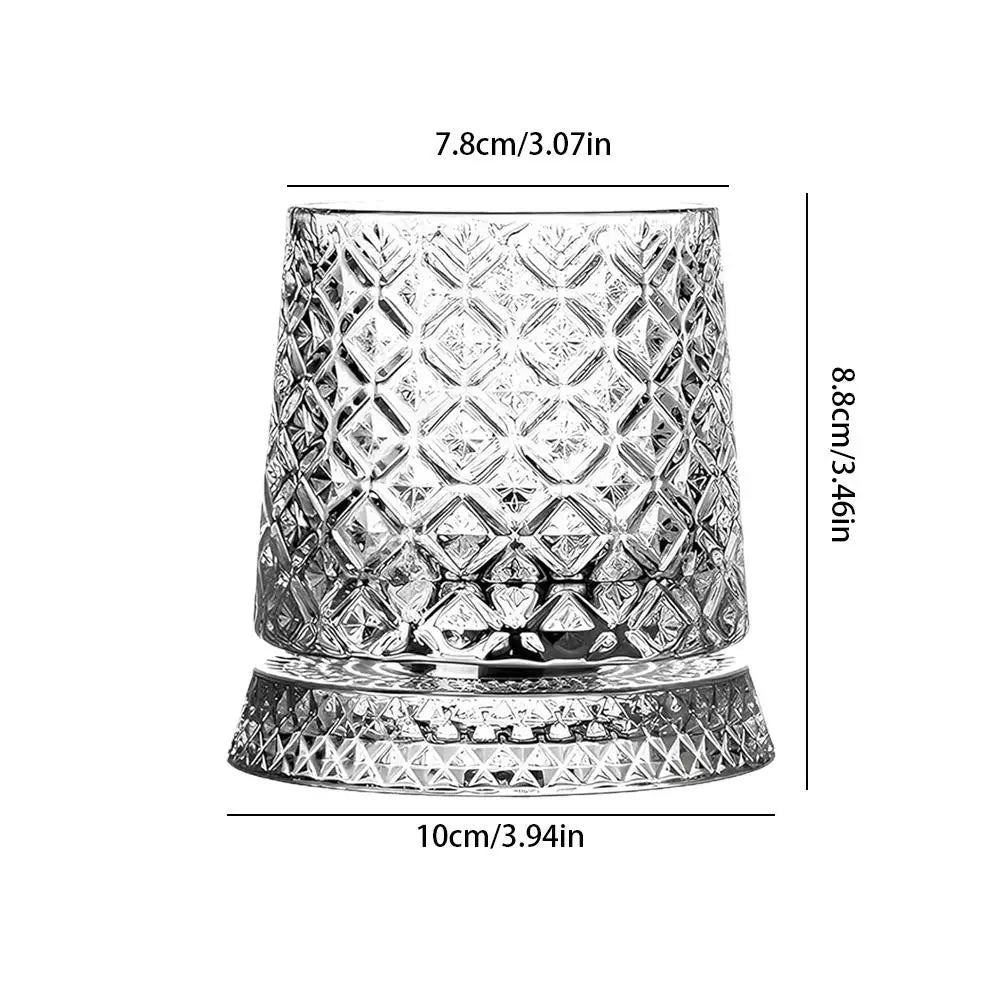 Rotating Whiskey Glass with Base