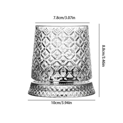 Rotating Whiskey Glass with Base