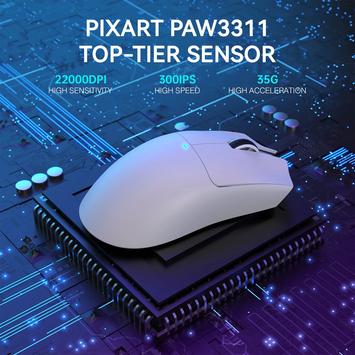 Lightweight Wireless Gaming Mouse with RGB Backlight Charging