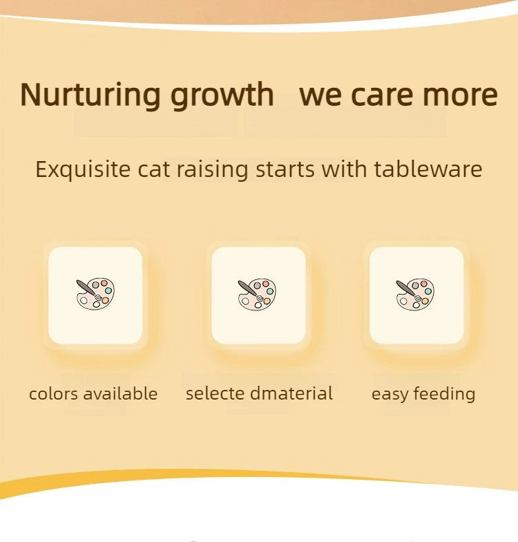 4-Color Cat Food Dish