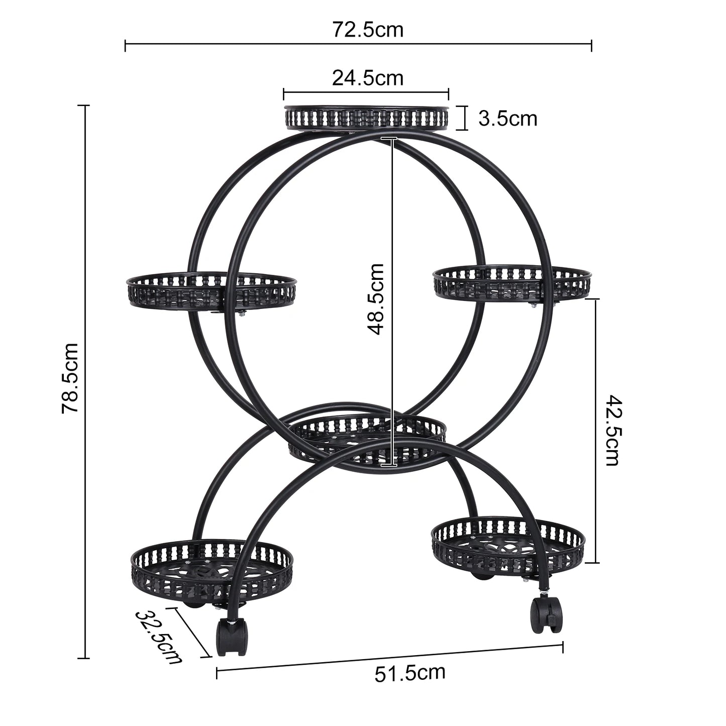 4 Layer 6 Pots Flower Holder/Plant Stand