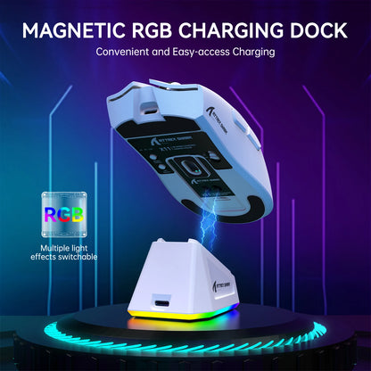 Lightweight Wireless Gaming Mouse with RGB Backlight Charging