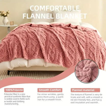 ltra-Soft 3D Plush Luxurious Flannel Fleece Blanket