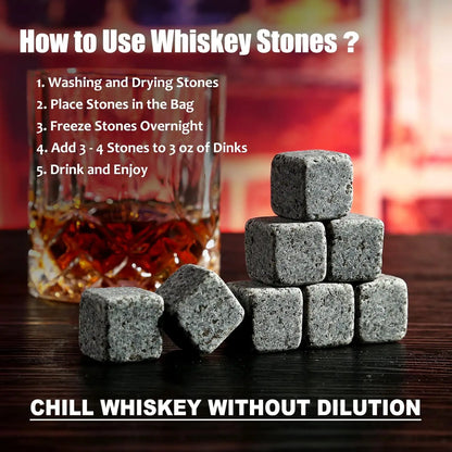 Whiskey Stones & Glasses Set
