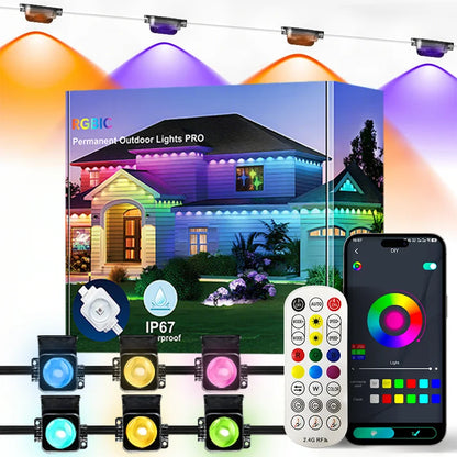Smart Permanent Outdoor Lights with Music Sync