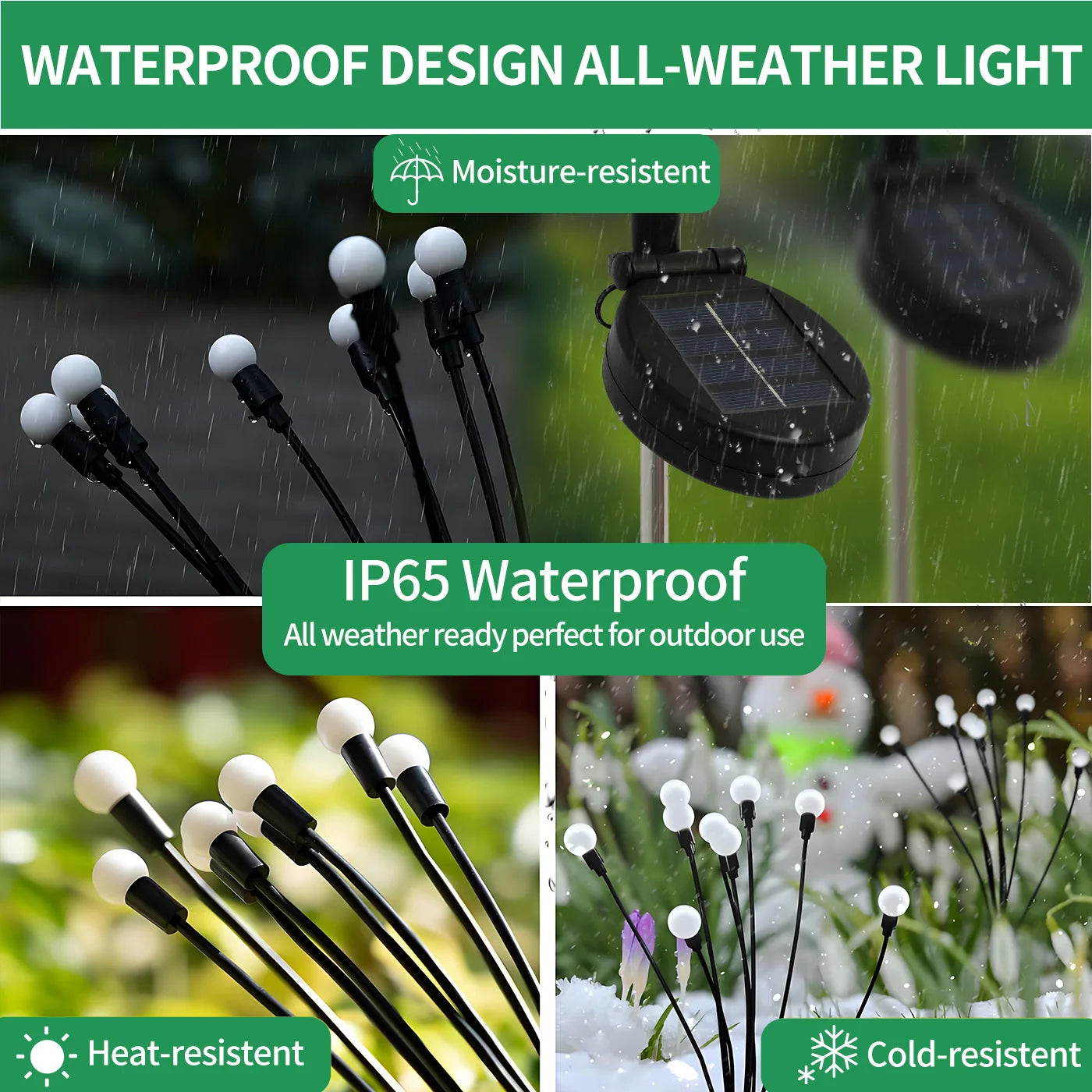 8-Head Outdoor Solar Firefly Lights LED