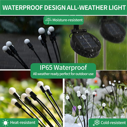 8-Head Outdoor Solar Firefly Lights LED