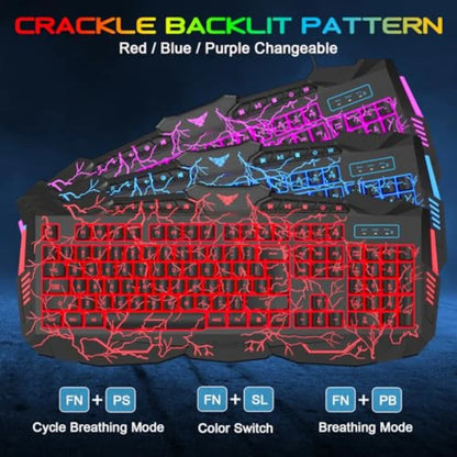 Gaming Keyboard Mouse Headset Combo