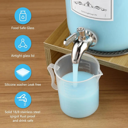 2-Pack Glass Dispenser with Stand