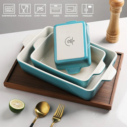 3pcs/Set Ceramic Bakeware Set