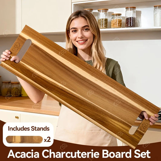 36X12in Acacia Wood Charcuterie Board