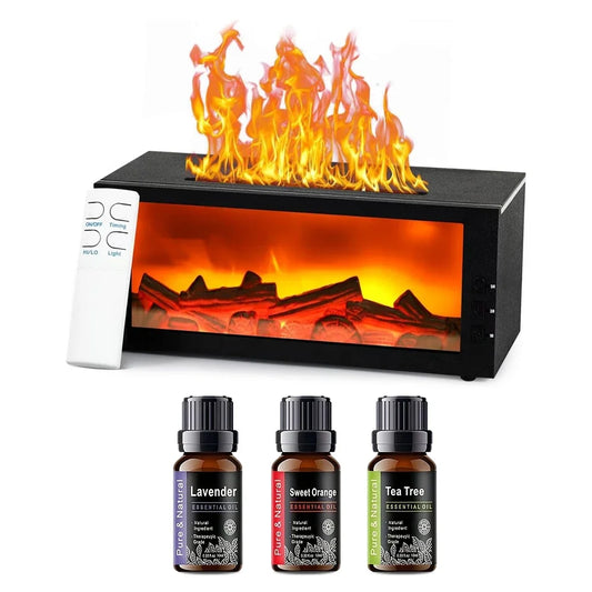 Color Changing 300ml Fireplace Oil Diffuser/Humidifier