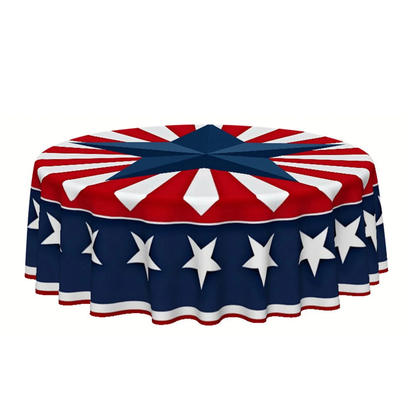 Patriotic Table Runner with Stars and Stripes Print