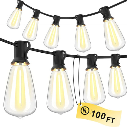 150FT Dimmable LED Patio String Lights