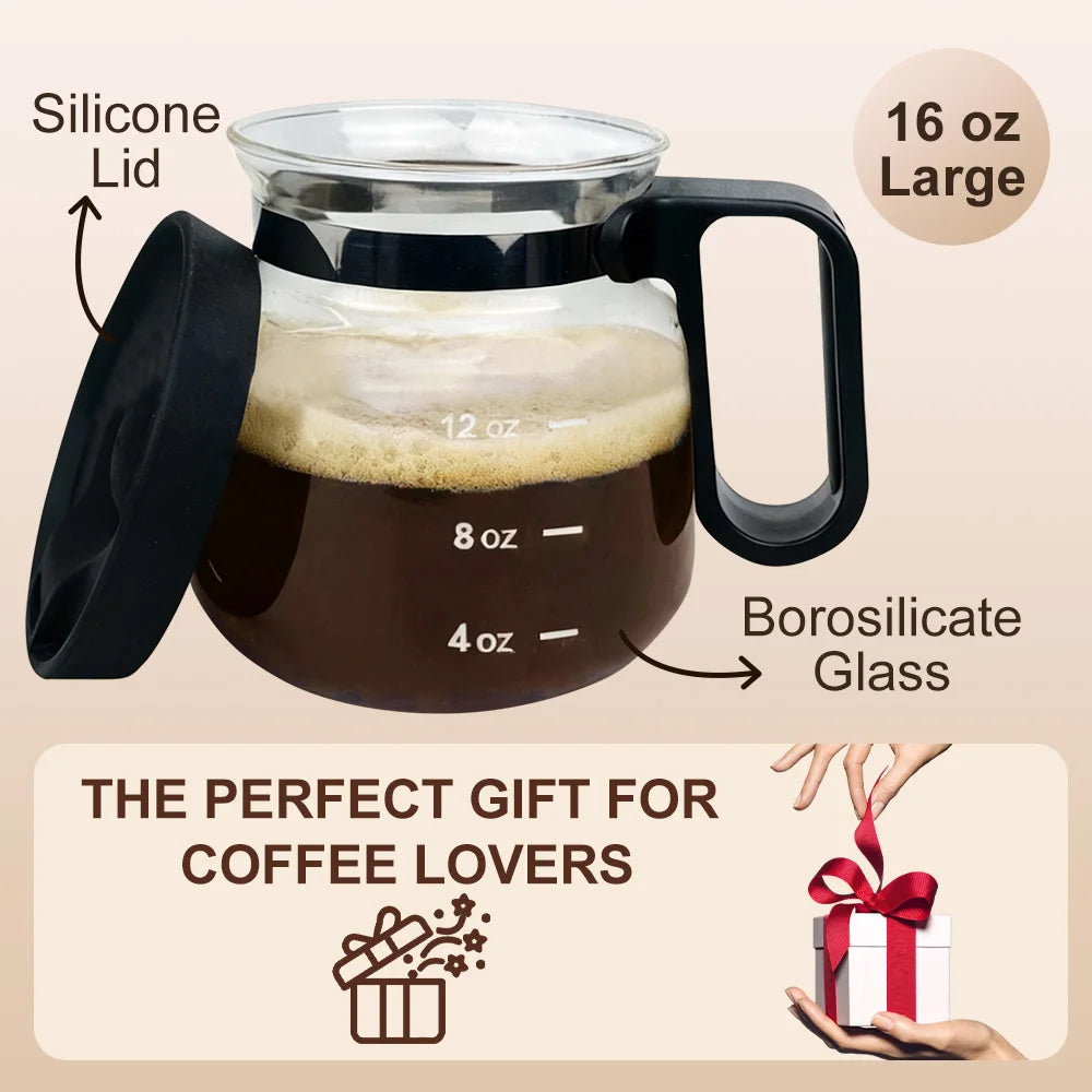 12oz Glass Coffee Pot Cup
