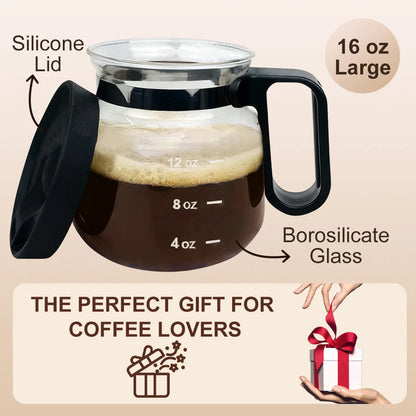 12oz Glass Coffee Pot Cup
