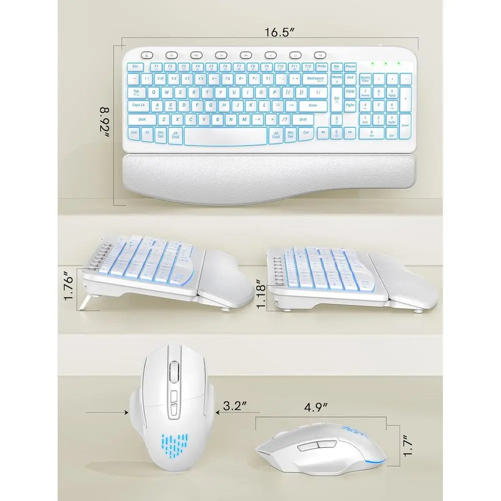 Wireless Ergonomic Keyboard and Mouse