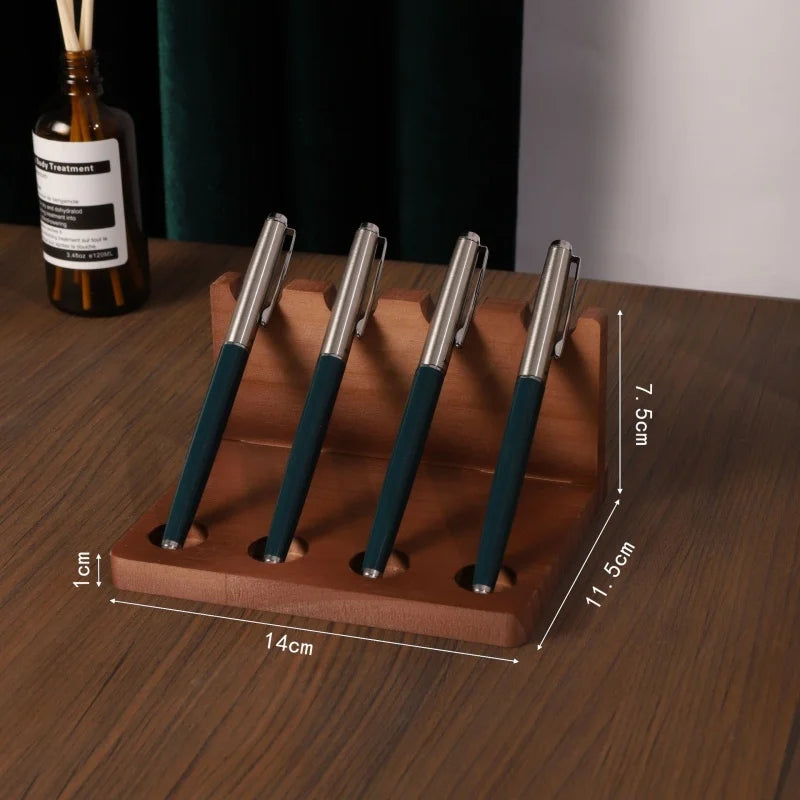 Walnut Pen Holder, Phone Stand Organizer