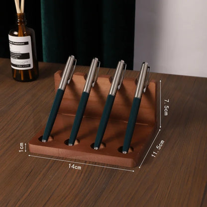 Walnut Pen Holder, Phone Stand Organizer