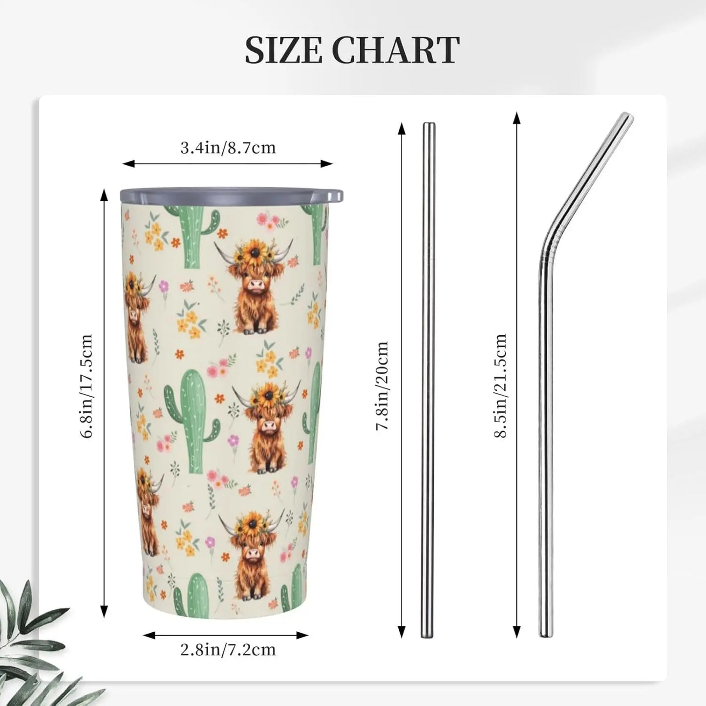 20oz Highland Cow Tumbler