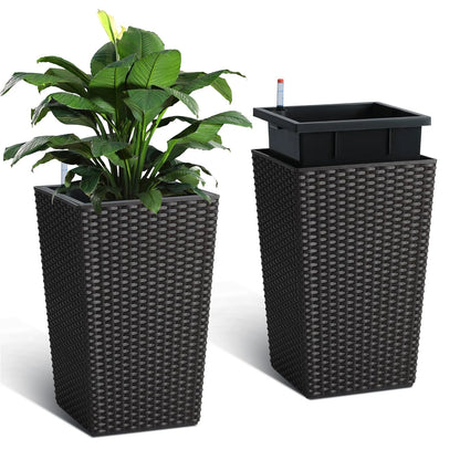 Set of 2 Self Watering Plant Pots