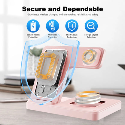 3 In 1 Magnetic Charger Stand for Multiple Devices