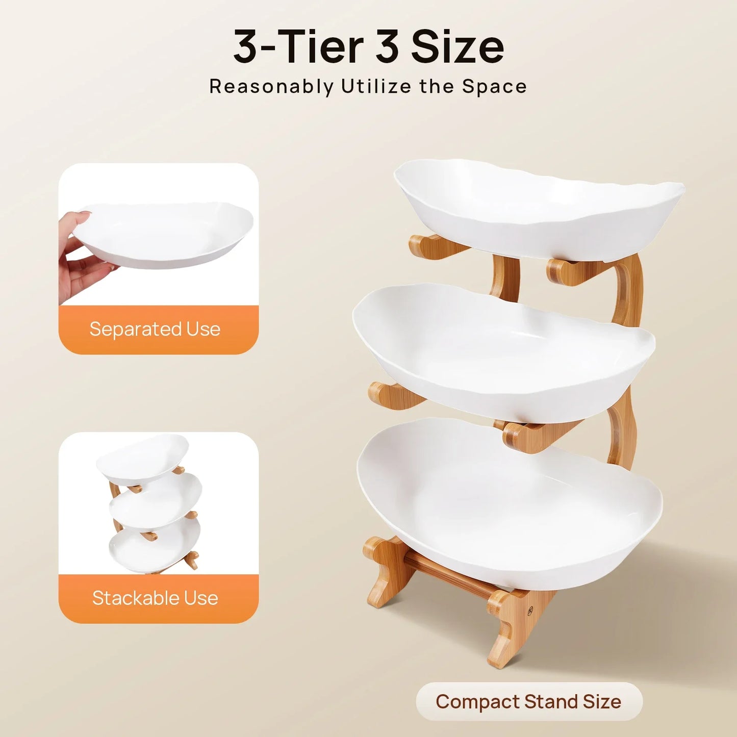 3-Tier Bamboo Stand