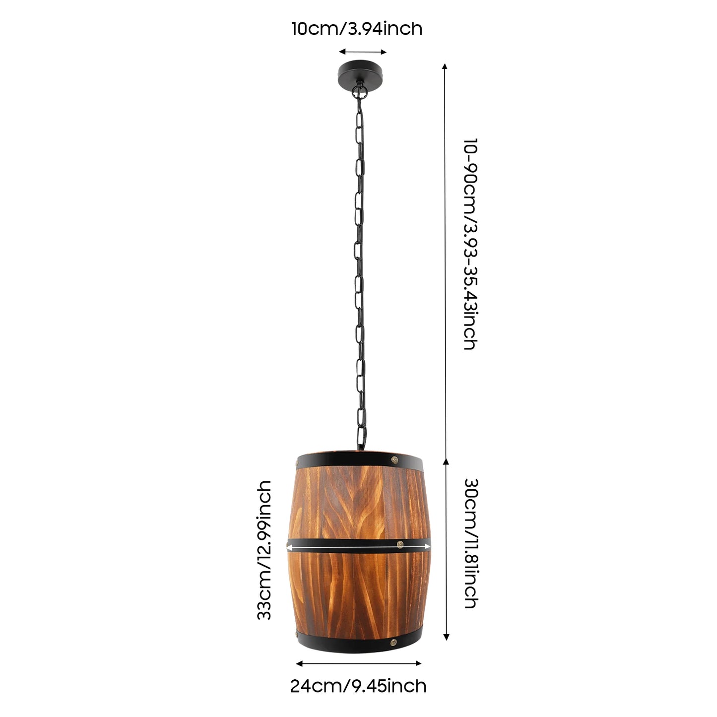 Wine Barrel Design Chandelier UL Certified