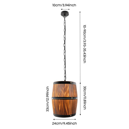 Wine Barrel Design Chandelier UL Certified