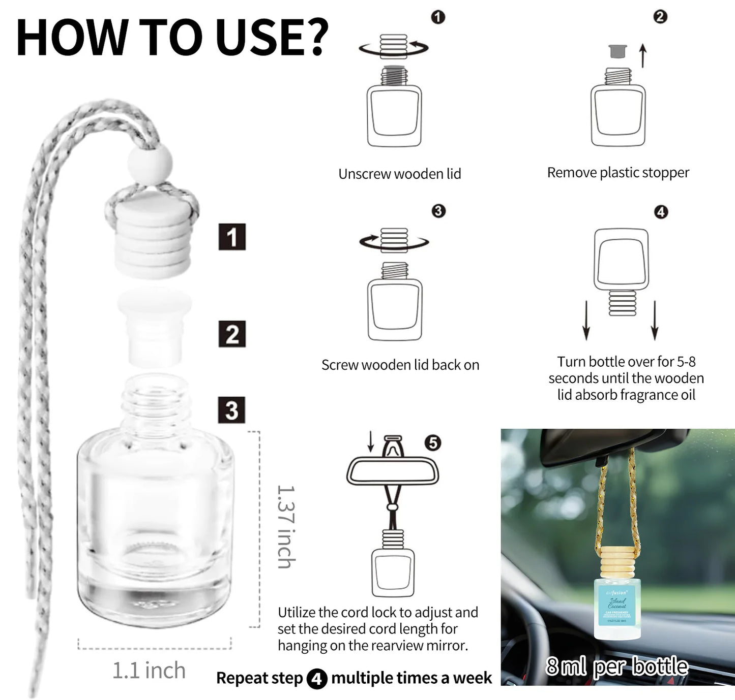4pk Car Air Freshener Last 120 days
