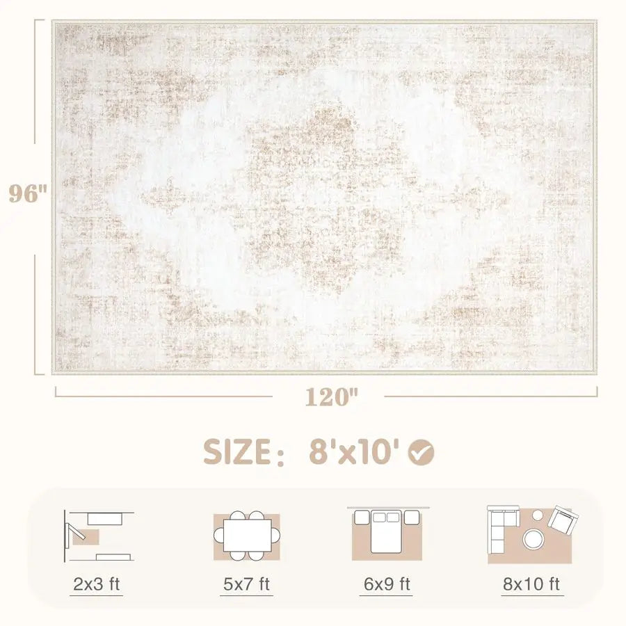 8x10 Washable Floor Rug